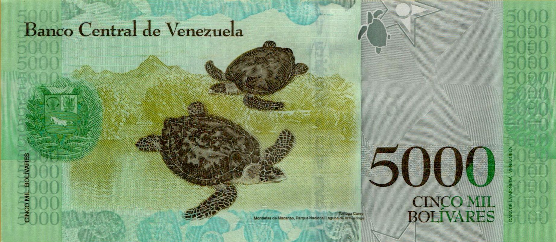 Venezuela 5000 2016 UNC P-97/a